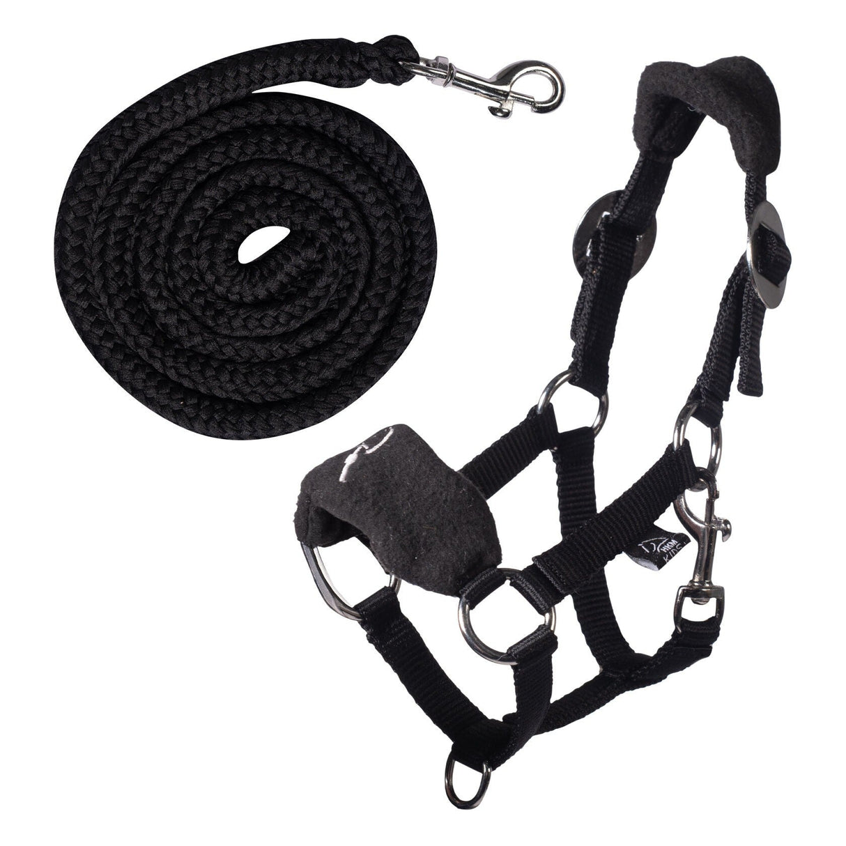 HKM Head Collar with Fleece -Hobby Horsing- #colour_black