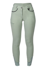 HKM Ladies Silicone Full Seat Riding Breeches -Limone- #colour_sage