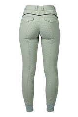 HKM Ladies Silicone Full Seat Riding Breeches -Limone- #colour_sage