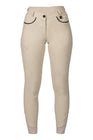 HKM Ladies Silicone Full Seat Riding Breeches -Limone- #colour_grey-beige