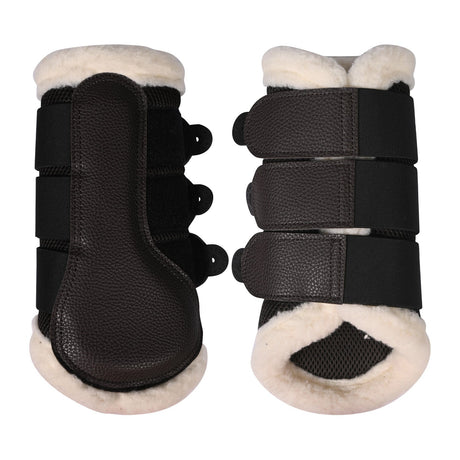 HKM Protection Boots -Comfort Premium Mesh- Fur #colour_dark-brown