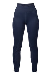 HKM Ladies Silicone Full Seat Riding Leggings -Mesh II- #colour_deep-blue
