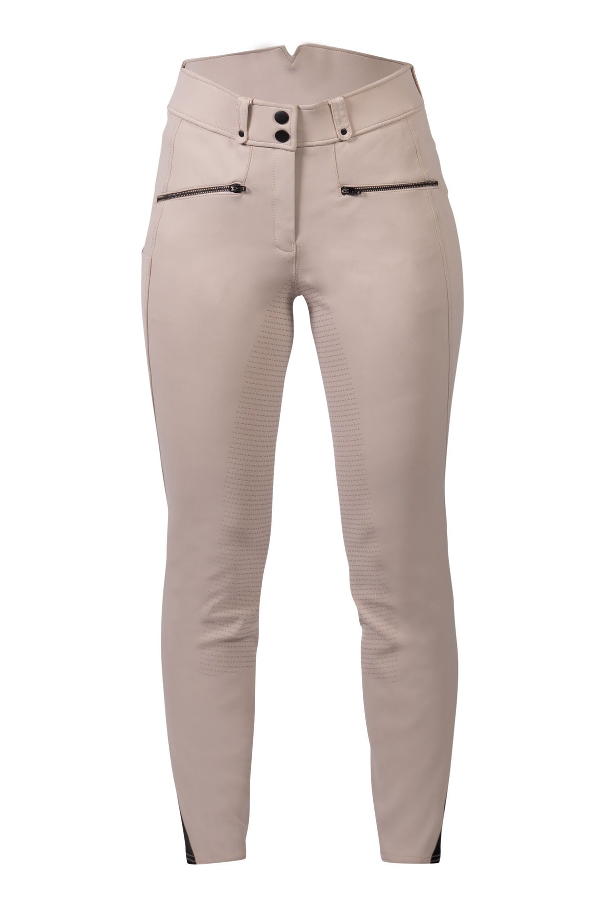 HKM Ladies Silicone Full Seat Riding Breeches -Pearl City- #colour_beige
