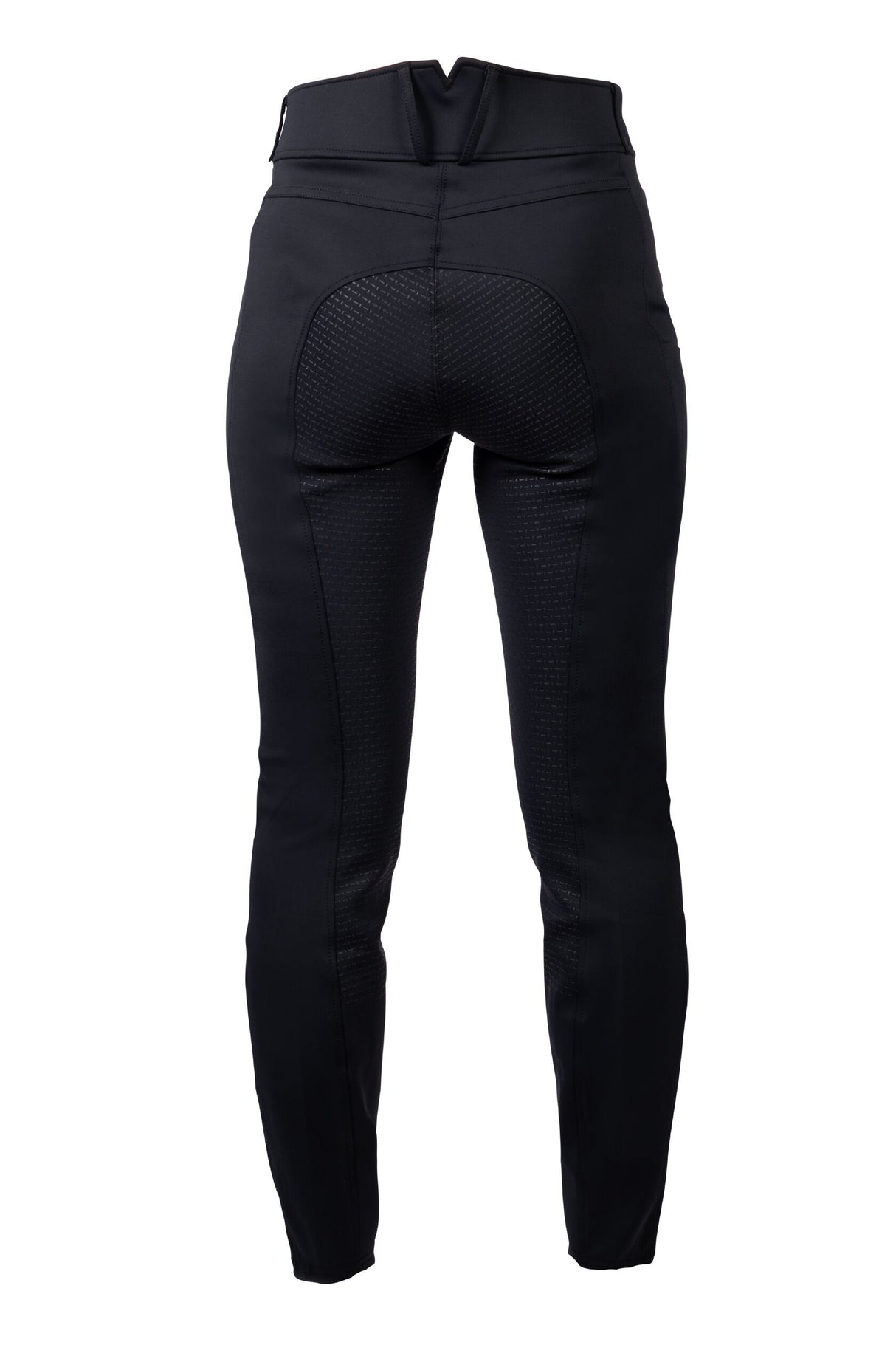 HKM Ladies Silicone Full Seat Riding Breeches -Pearl City- #colour_black