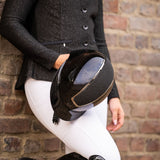 HKM Riding Helmet -Lady Shield Brillant- #colour_black-silver