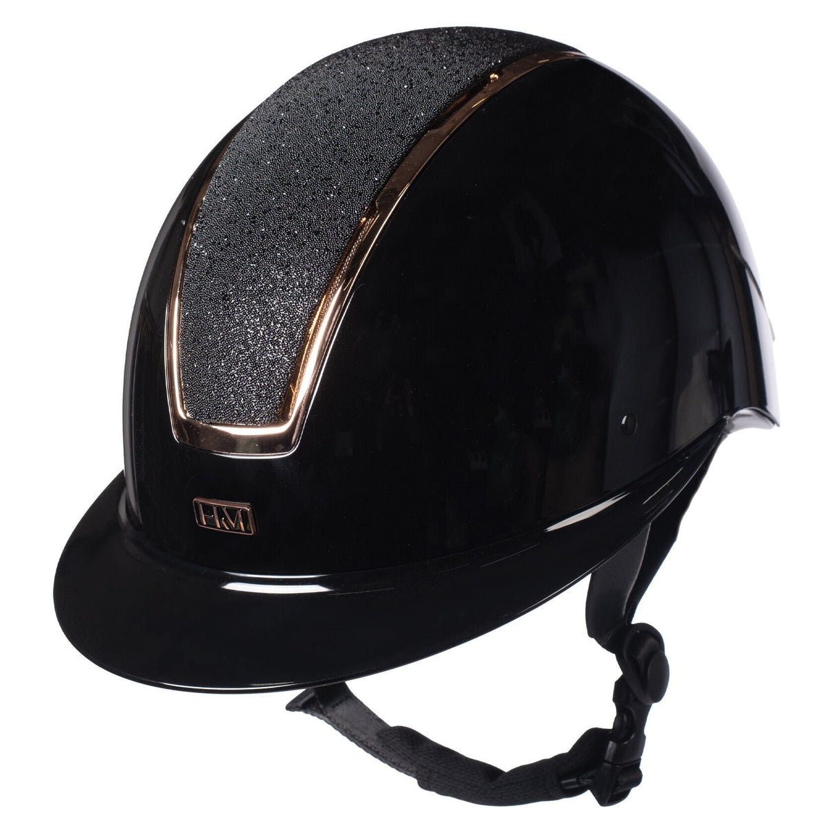 HKM Riding Helmet -Lady Shield Brillant- #colour_black-rose-gold