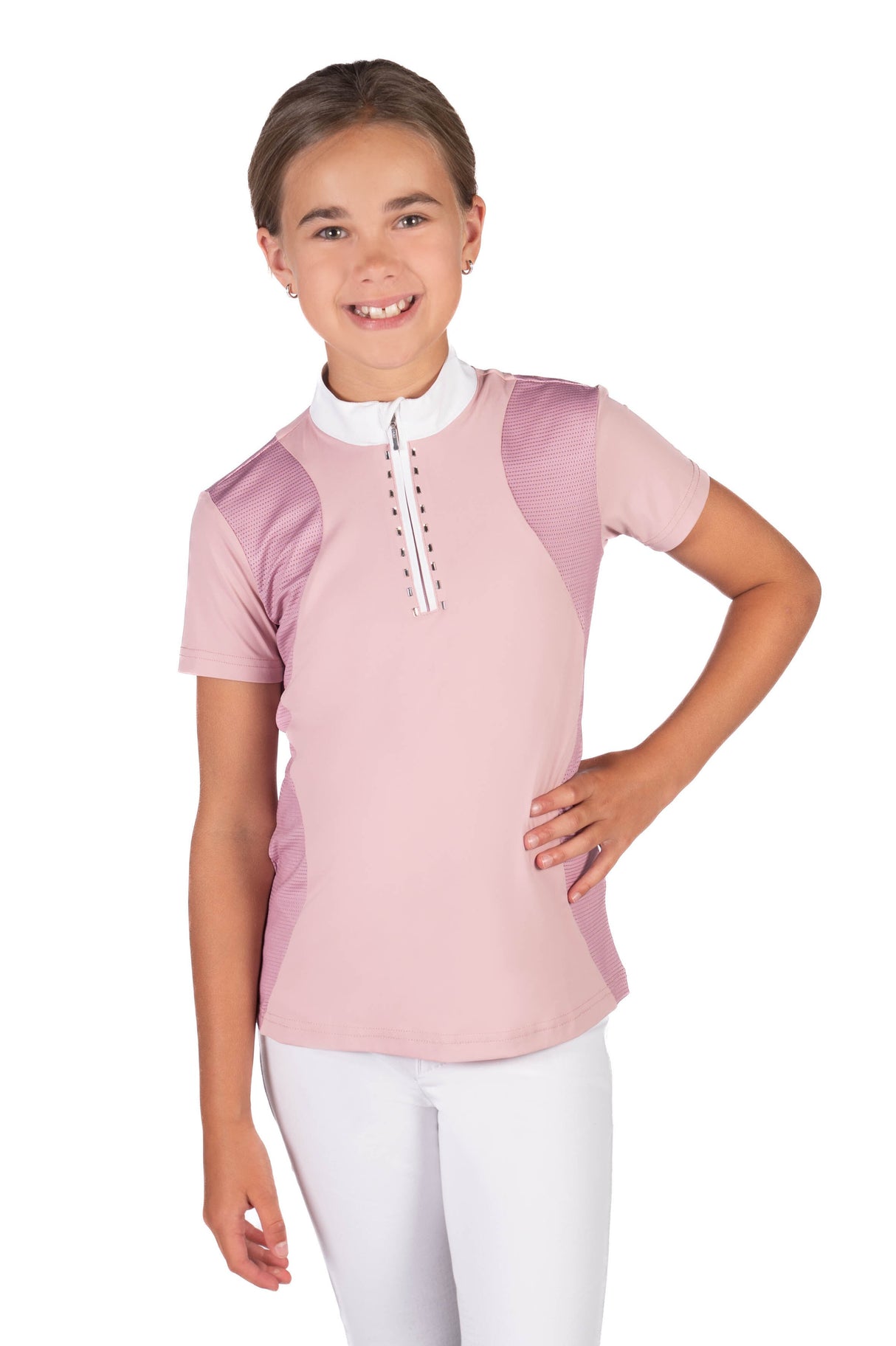 HKM Competition Shirt -Glam Kids- #colour_antique-pink