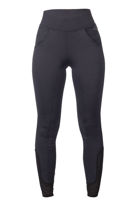 HKM Ladies Silicone Full Seat Riding Leggings -Tammy- #colour_deep-blue