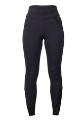 HKM Ladies Silicone Knee Patch Riding Leggings -Tammy- #colour_deep-blue