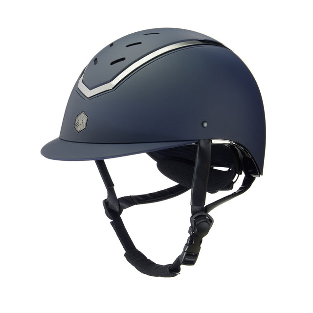 Charles Owen Kylo Matte Riding Hat #colour_navy-matte-pewter