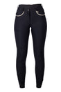 HKM Ladies Silicone Knee Patch Riding Breeches -Limone- #colour_black