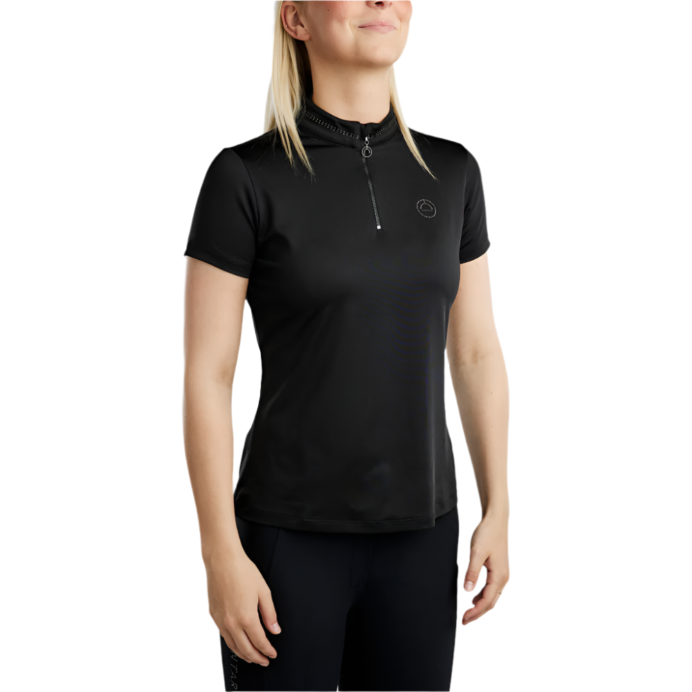 Montar MoBlair Short Sleeved T-Shirt with Dark Grey Crystals #colour_black