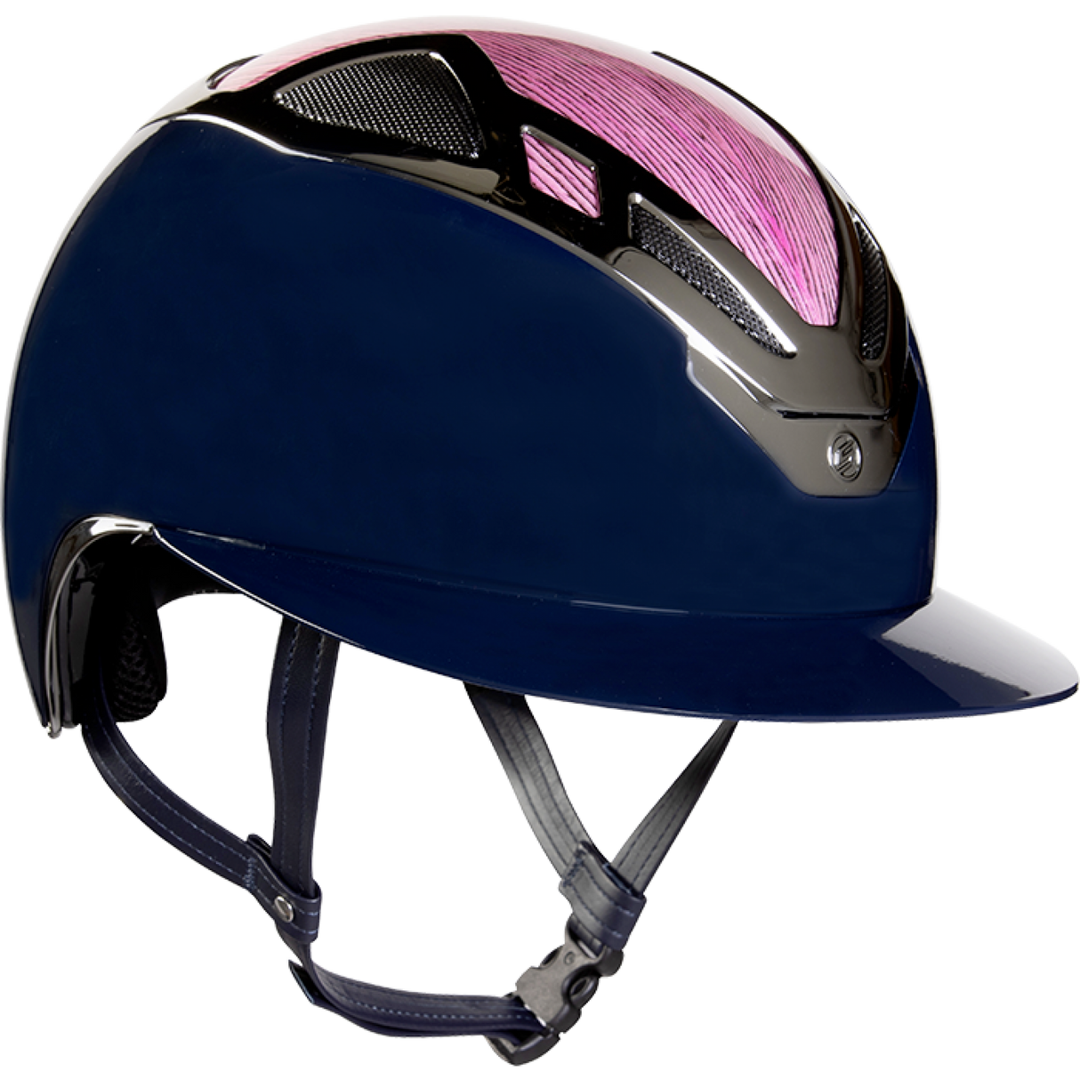 Suomy Apex Wood Lady Riding Hat #colour-blue-navy-glossy-pink