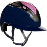 Suomy Apex Wood Lady Riding Hat #colour-blue-navy-glossy-pink