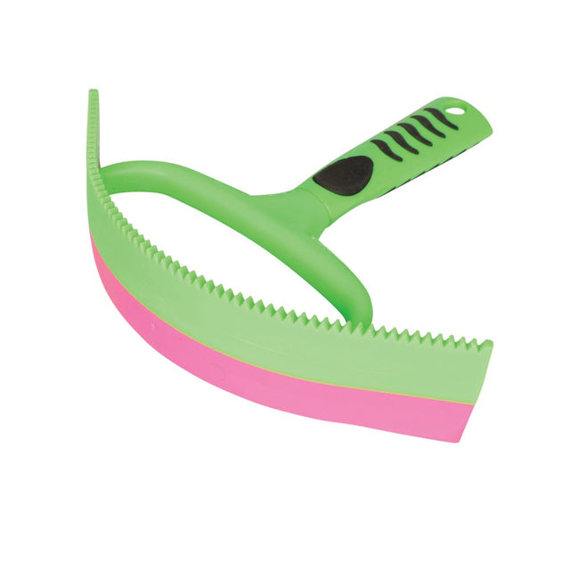 Hy Equestrian Vivid Sweat Scraper #colour_green-pink