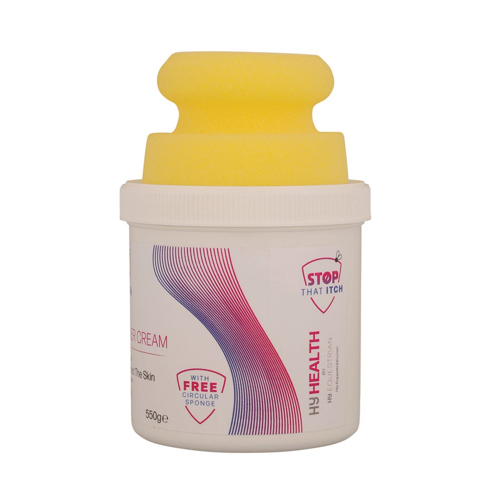 HyHEALTH STOP THAT ITCH! Protective Barrier Cream with Circular Sponge by Hy Equestrian