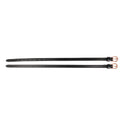 Hy Equestrian Diamante Spur Straps #colour_black-rose-gold