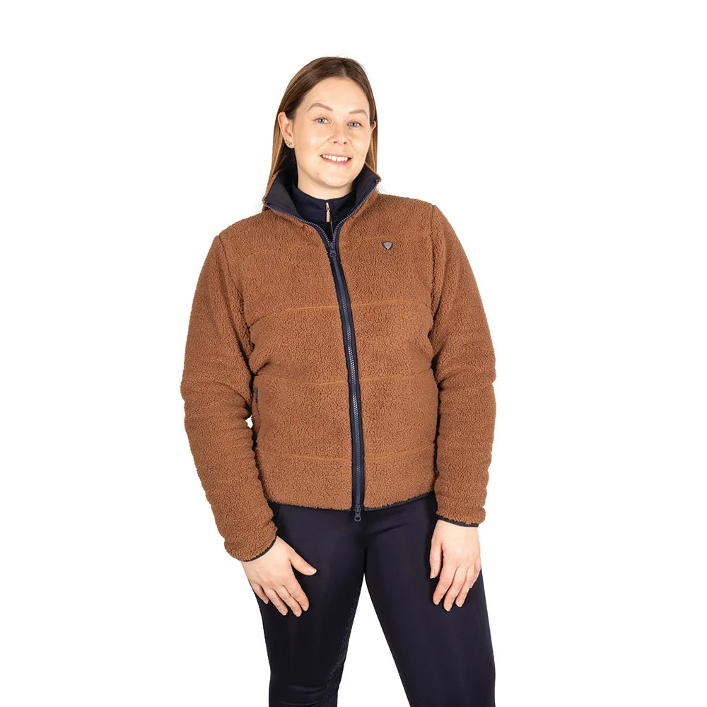 Hy Equestrian Elevate Style Teddy Fleece Jacket [Brown] [S] – GS Equestrian
