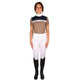 Hy Equestrian Ladies Elevate Allure Show Shirt #colour_navy-fossil-white