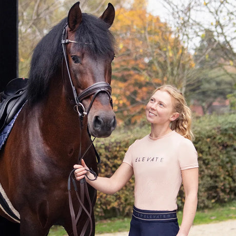Hy Equestrian Ladies Elevate Allure T-Shirt #colour_maple-sugar