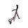 ProPresicce Pelle Drop Leather Bridle by Hy Equestrian #colour_brown-silver