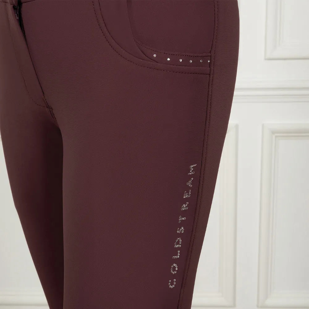 Coldstream Fenham Diamante Breeches #colour_bordeaux