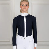 Coldstream Larkhall Diamante Show Shirt #colour_navy