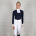 Coldstream Long Sleeve Roslin Ruffled Crystal Show Shirt #colour_navy