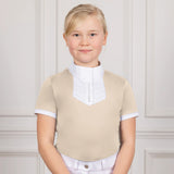Coldstream Next Generation Roslin Ruffled Crystal Show Shirt #colour_latte