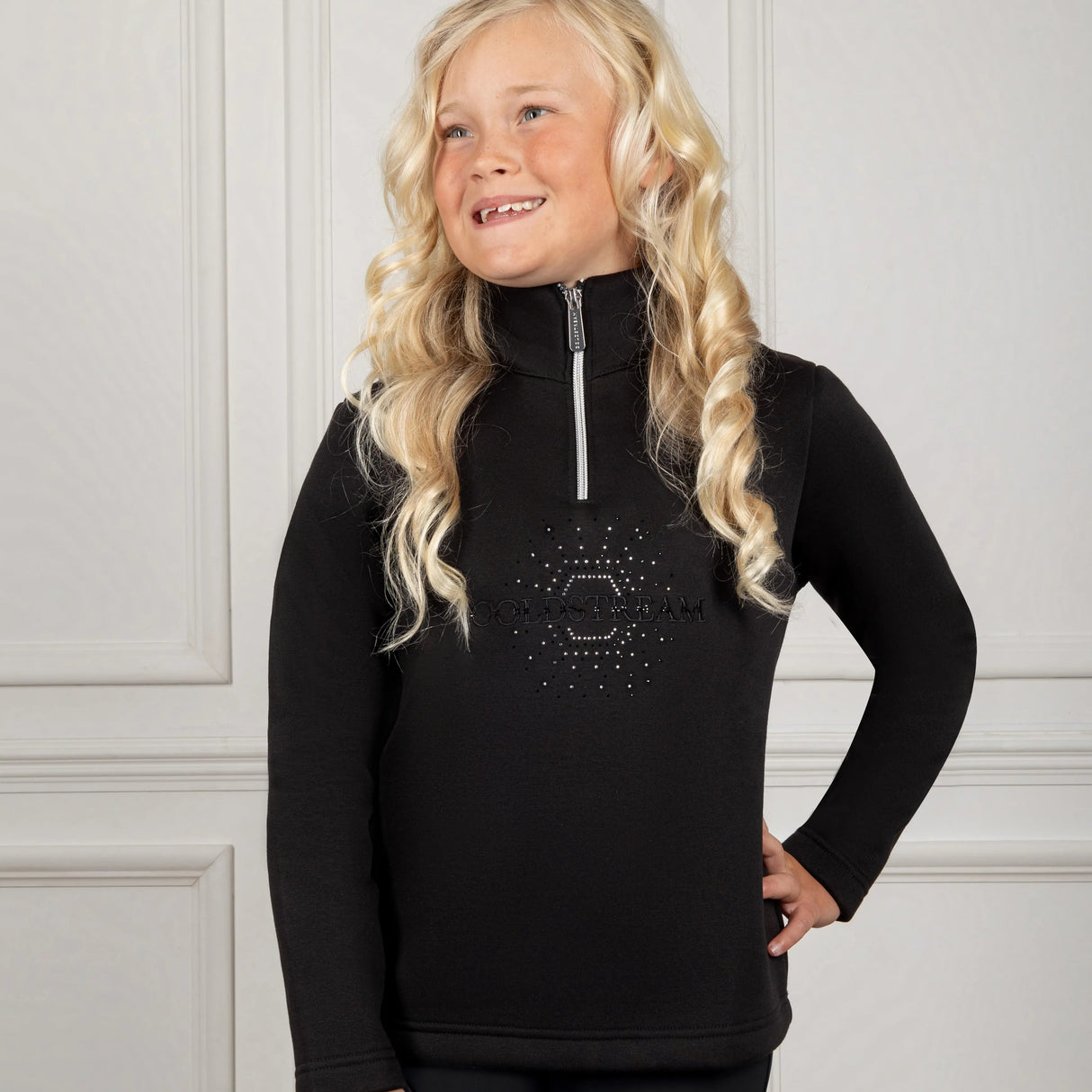 Coldstream Next Generation Hamilton Sparkle Quarter Zip #colour_black
