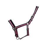 Hy Equestrian Ink Head Collar #colour_navy-pink