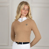 Coldstream Clarkston Knitted V-Neck Jumper #colour_champagne