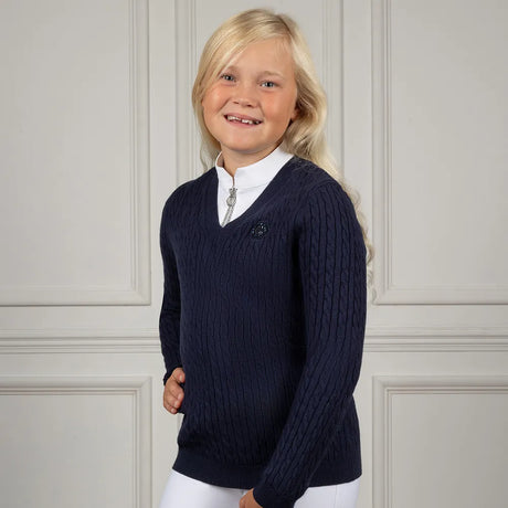 Coldstream Next Generation Clarkston Knitted V-Neck Jumper #colour_navy
