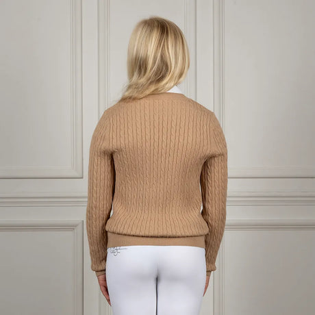 Coldstream Next Generation Clarkston Knitted V-Neck Jumper #colour_champagne