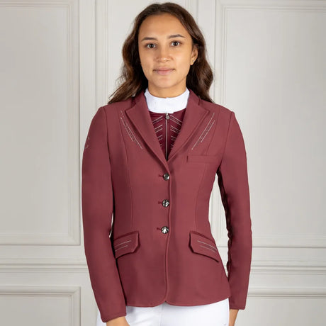 Coldstream Harthill Diamante Show Jacket #colour_windsor-wine