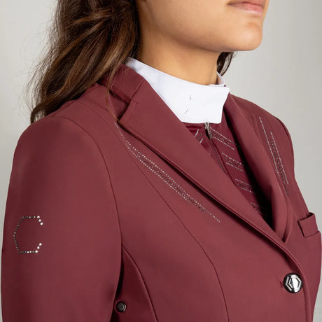 Coldstream Harthill Diamante Show Jacket #colour_windsor-wine