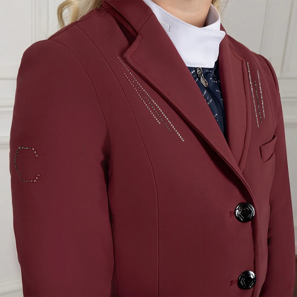 Coldstream Next Generation Harthill Diamante Show Jacket #colour_windsor-wine