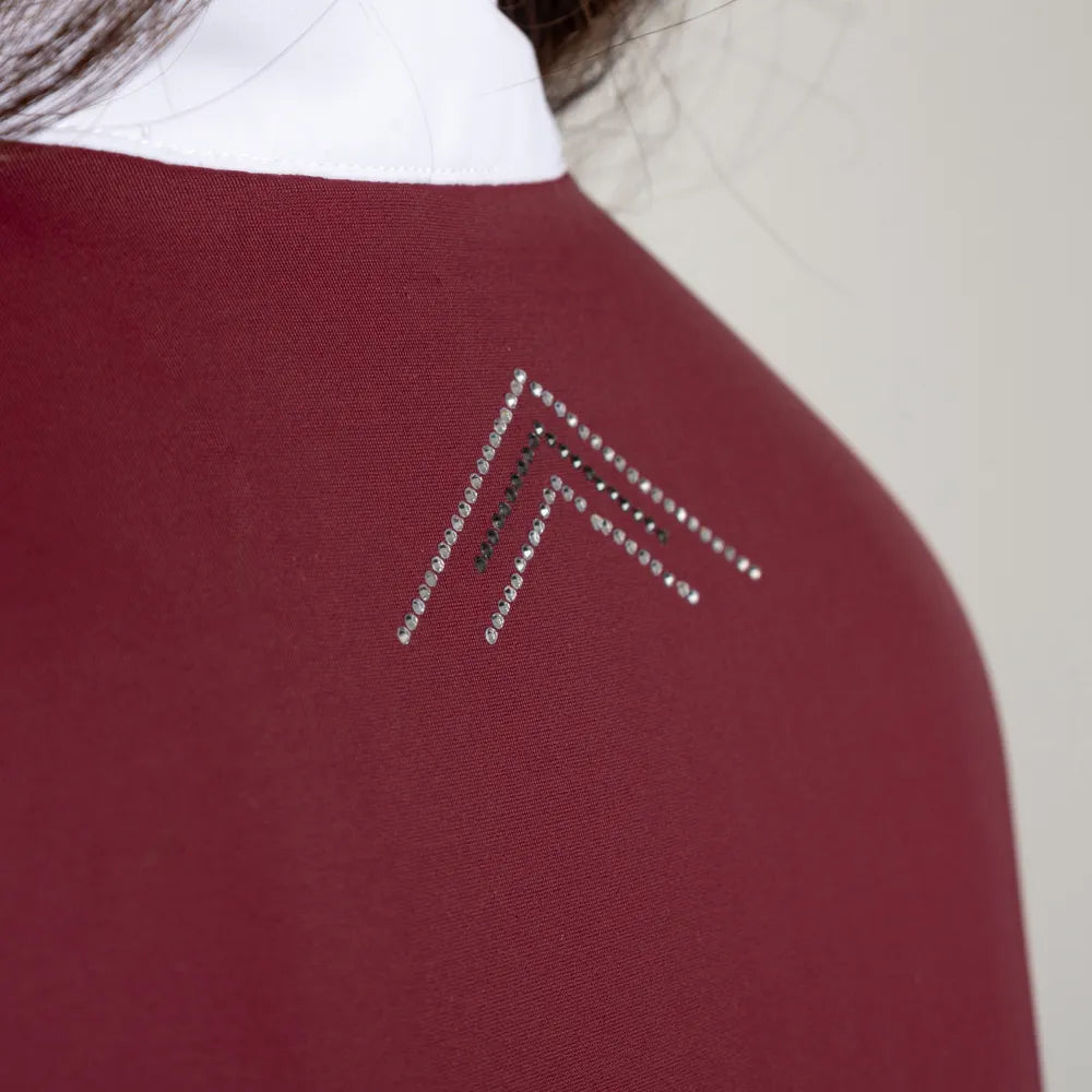 Coldstream Harthill Diamante Show Shirt #colour_windsor-wine