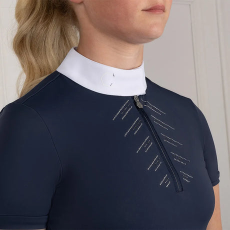 Coldstream Harthill Diamante Show Shirt #colour_navy