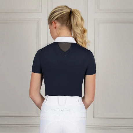 Coldstream Hermitage Diamante Show Shirt #colour_navy