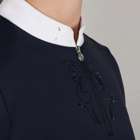 Coldstream Hermitage Diamante Show Shirt #colour_navy