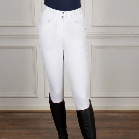 Coldstream Next Generation Hermitage Diamante Breeches #colour_white