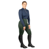 Hy Equestrian Ladies Melton Riding Tights #colour_forest-green