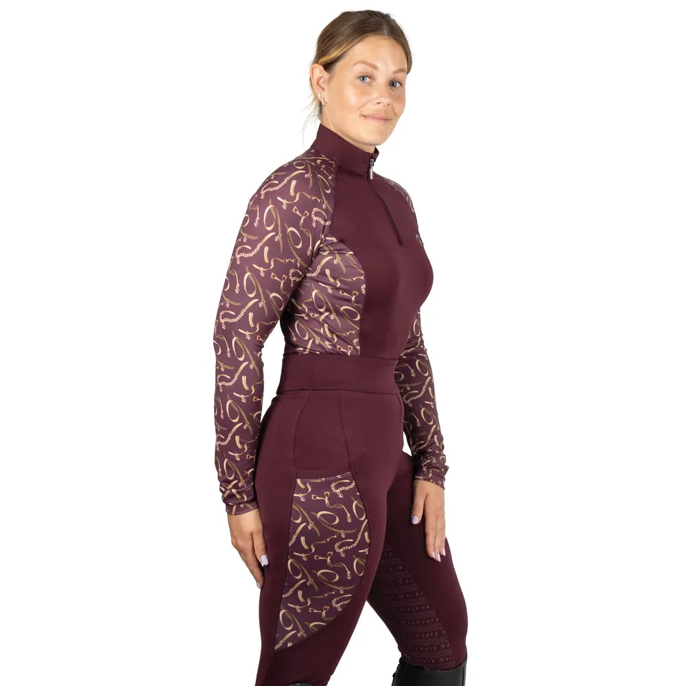 Hy Equestrian Elevate Heritage Base Layer #colour_berry