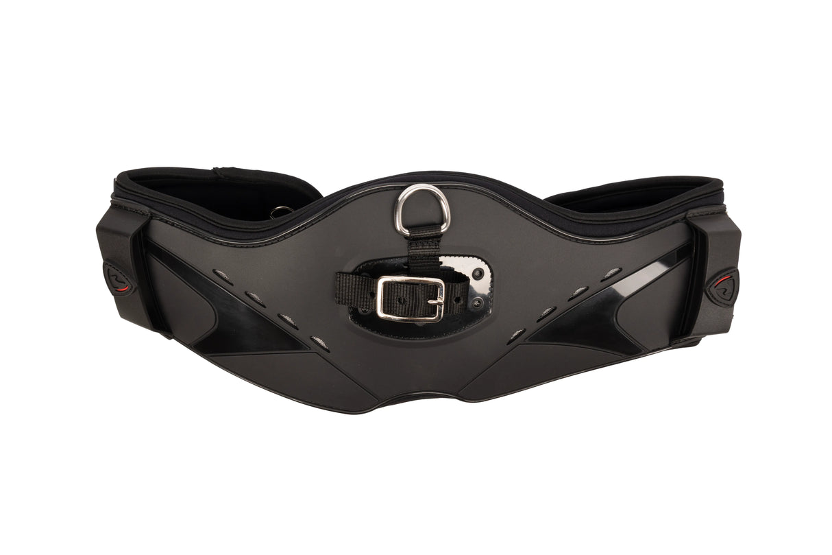 ProReaction Contoured TPU Vented Dressage Girth by Hy Equestrian #colour_black