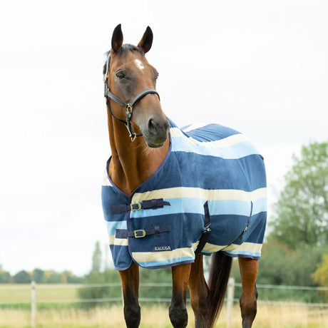 StormX Empra Newmarket Fleece Rug #colour_navy-blue-beige