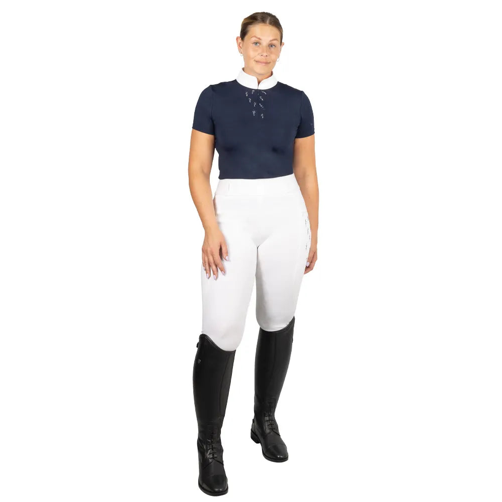Hy Equestrian Roka Reign Riding Tights #colour_white