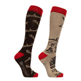 Hy Equestrian Thelwell Collection Comic Chaos Socks Pack of 2
