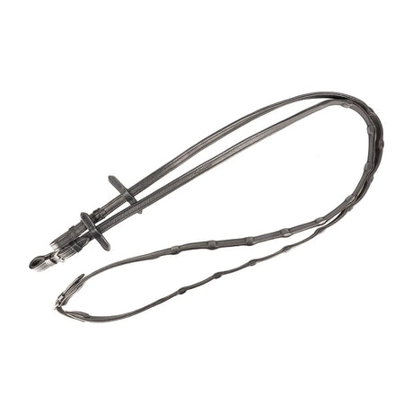 ProPresicce Continentale Soft Grip Leather Reins by Hy Equestrian #colour_black