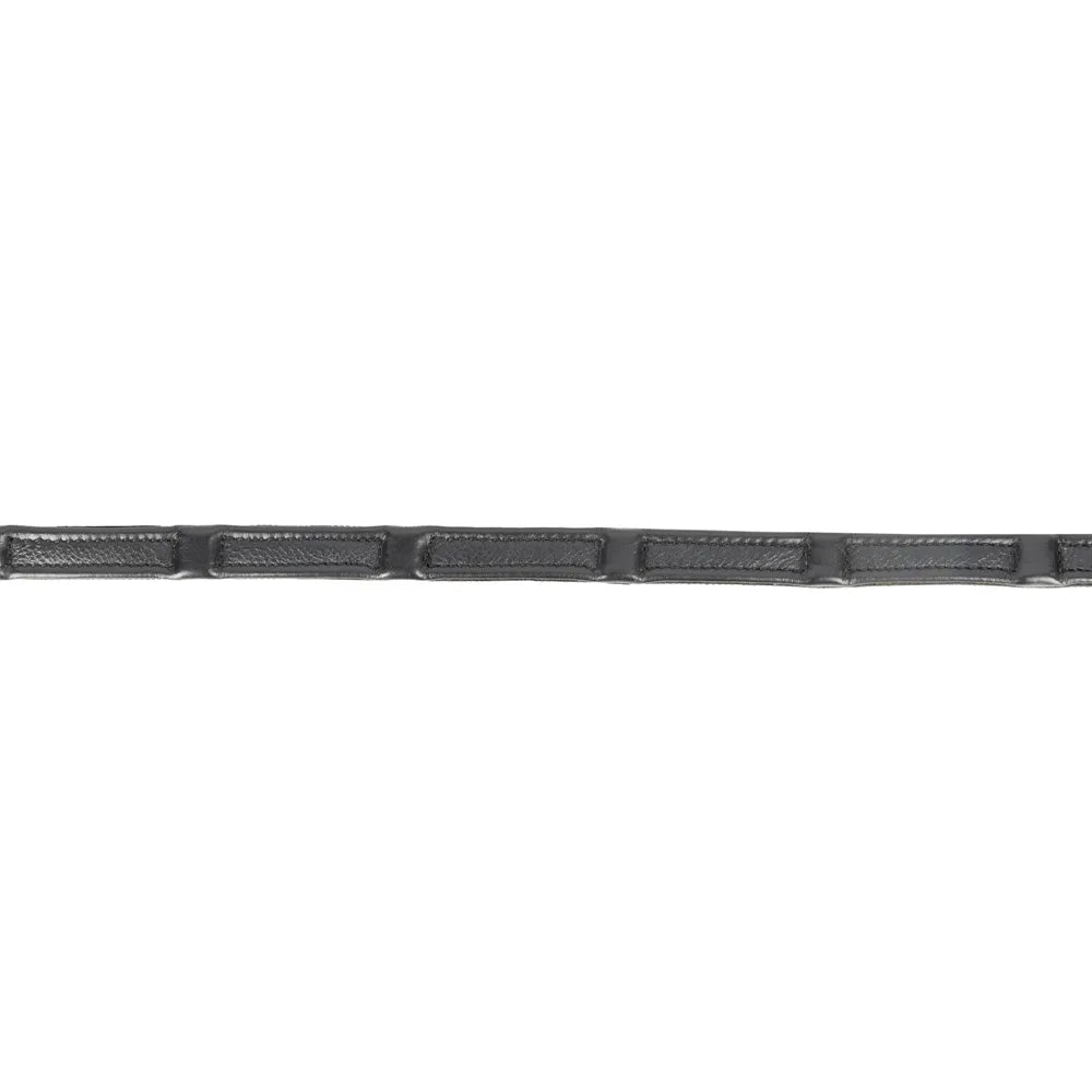 ProPresicce Continentale Soft Grip Leather Reins by Hy Equestrian #colour_black